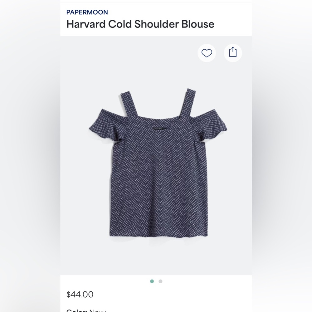 Papermoon Harvard Cold Shoulder Blouse